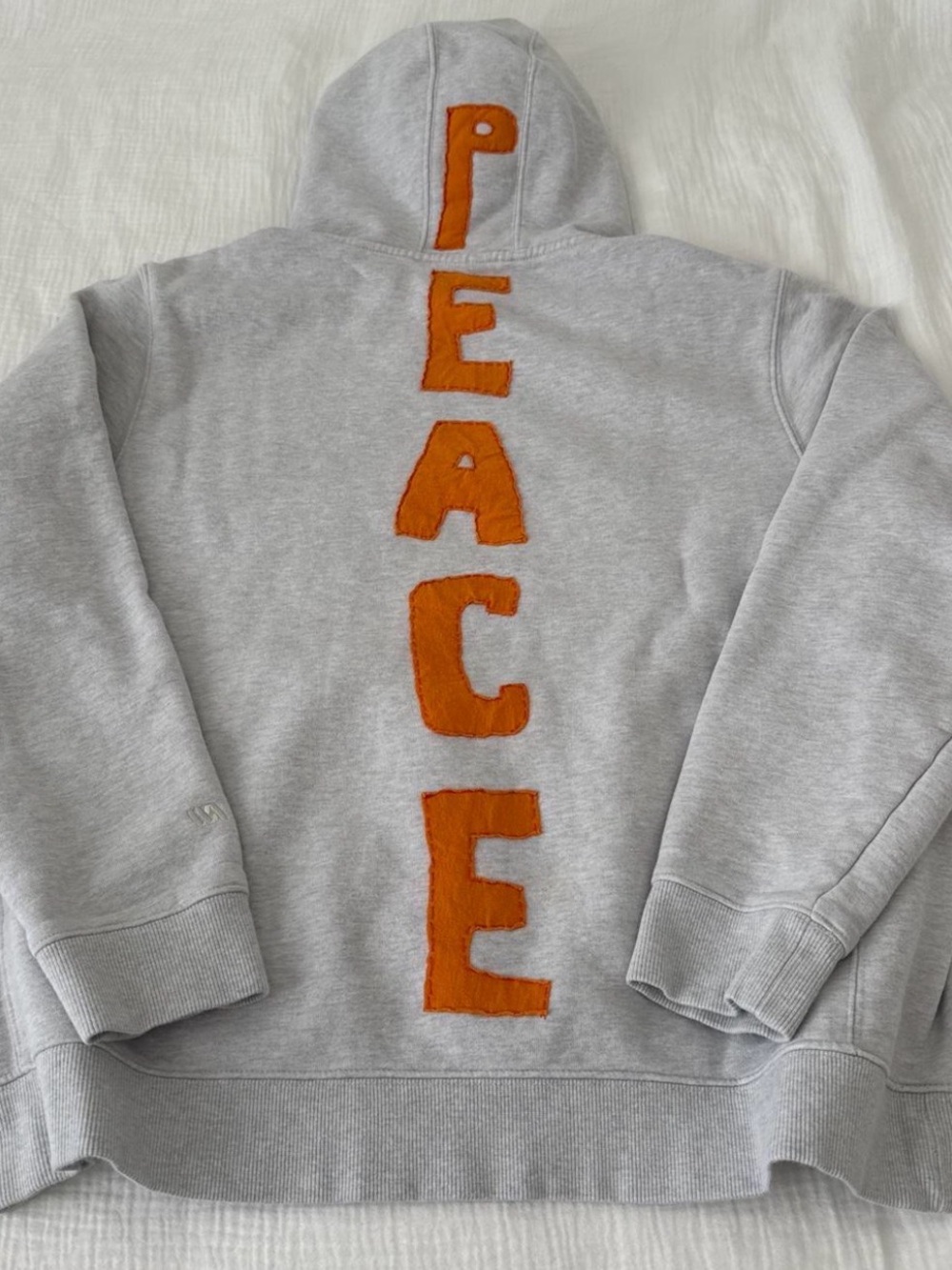 Hand sewn peace hoodie size L